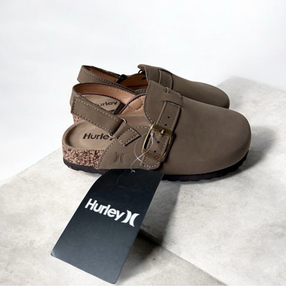 Hurley Tan Slip-On Sandals with Buckle size 9